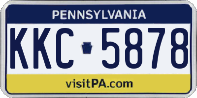 PA license plate KKC5878