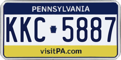 PA license plate KKC5887