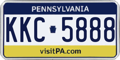 PA license plate KKC5888