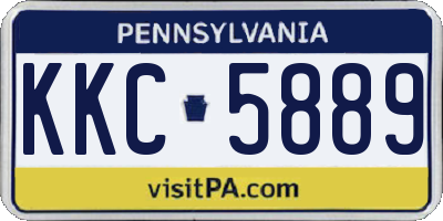 PA license plate KKC5889