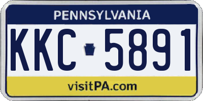 PA license plate KKC5891