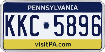PA license plate KKC5896