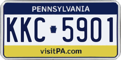 PA license plate KKC5901