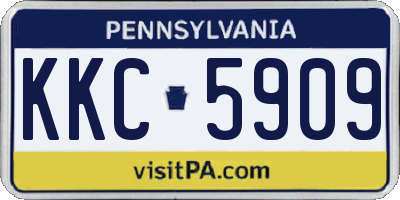 PA license plate KKC5909