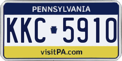 PA license plate KKC5910