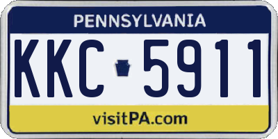 PA license plate KKC5911