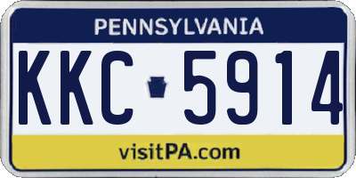 PA license plate KKC5914