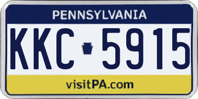 PA license plate KKC5915