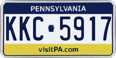 PA license plate KKC5917