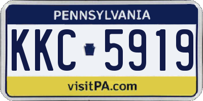 PA license plate KKC5919
