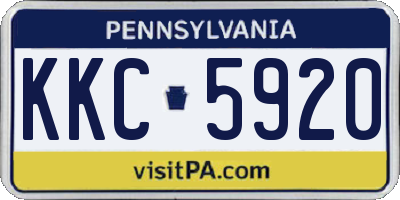 PA license plate KKC5920