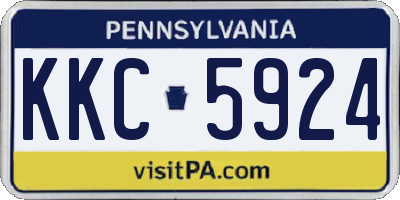 PA license plate KKC5924