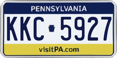 PA license plate KKC5927