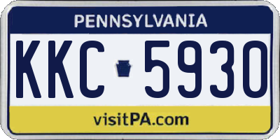 PA license plate KKC5930