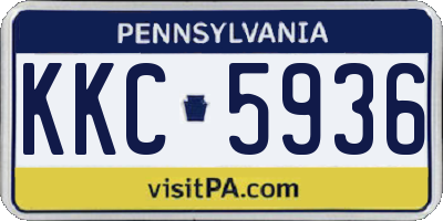 PA license plate KKC5936