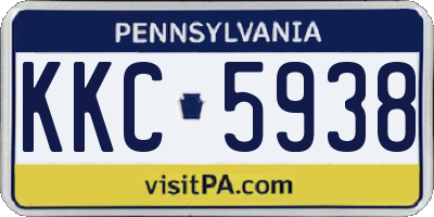 PA license plate KKC5938