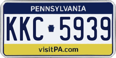 PA license plate KKC5939
