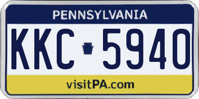 PA license plate KKC5940