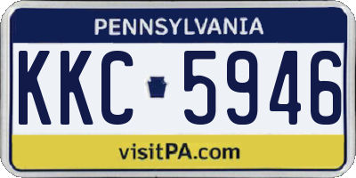 PA license plate KKC5946