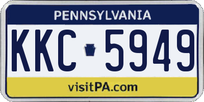 PA license plate KKC5949