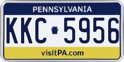PA license plate KKC5956