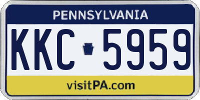 PA license plate KKC5959