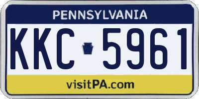 PA license plate KKC5961