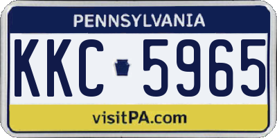 PA license plate KKC5965
