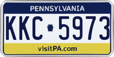 PA license plate KKC5973