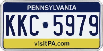PA license plate KKC5979