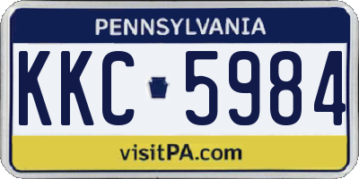 PA license plate KKC5984