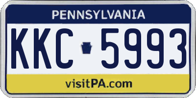 PA license plate KKC5993
