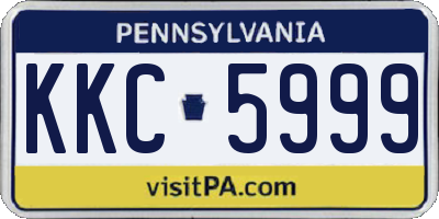 PA license plate KKC5999