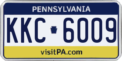 PA license plate KKC6009
