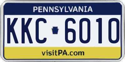 PA license plate KKC6010