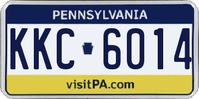 PA license plate KKC6014