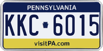 PA license plate KKC6015