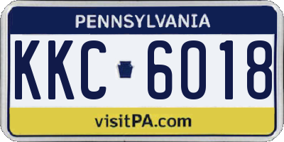 PA license plate KKC6018