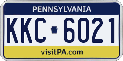 PA license plate KKC6021