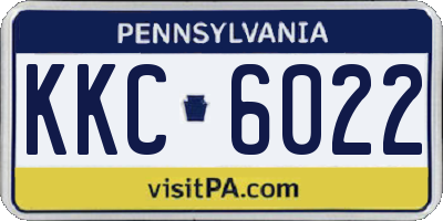 PA license plate KKC6022