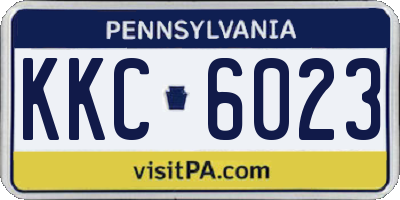 PA license plate KKC6023