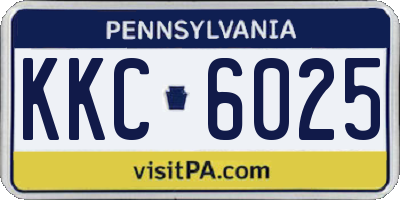 PA license plate KKC6025