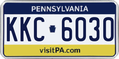 PA license plate KKC6030