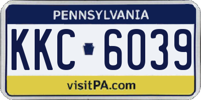 PA license plate KKC6039