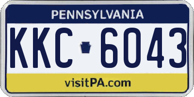 PA license plate KKC6043