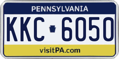 PA license plate KKC6050