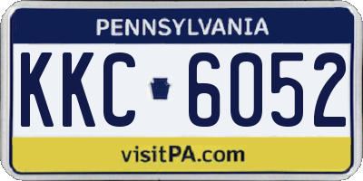 PA license plate KKC6052