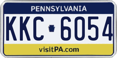 PA license plate KKC6054