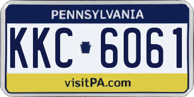 PA license plate KKC6061