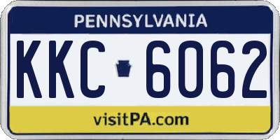 PA license plate KKC6062